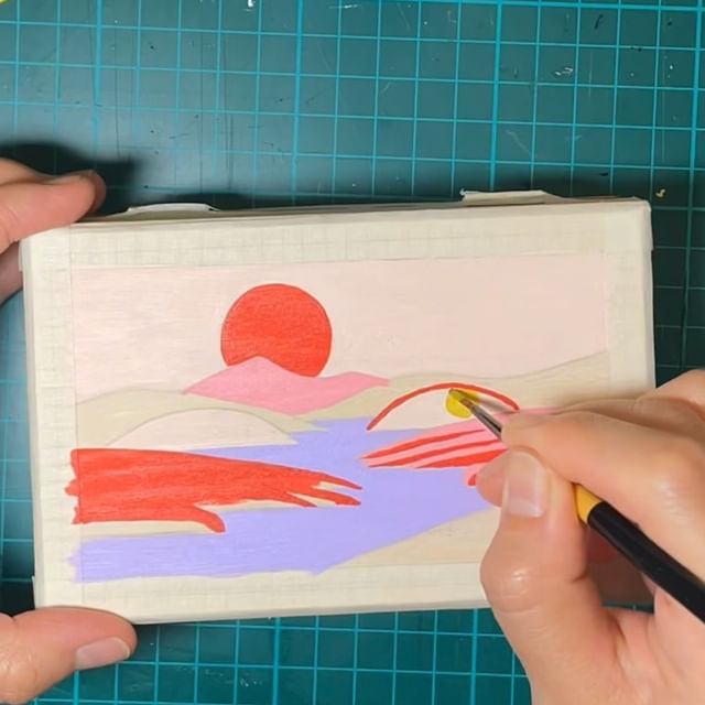 Aesthetic Gouache Paintings