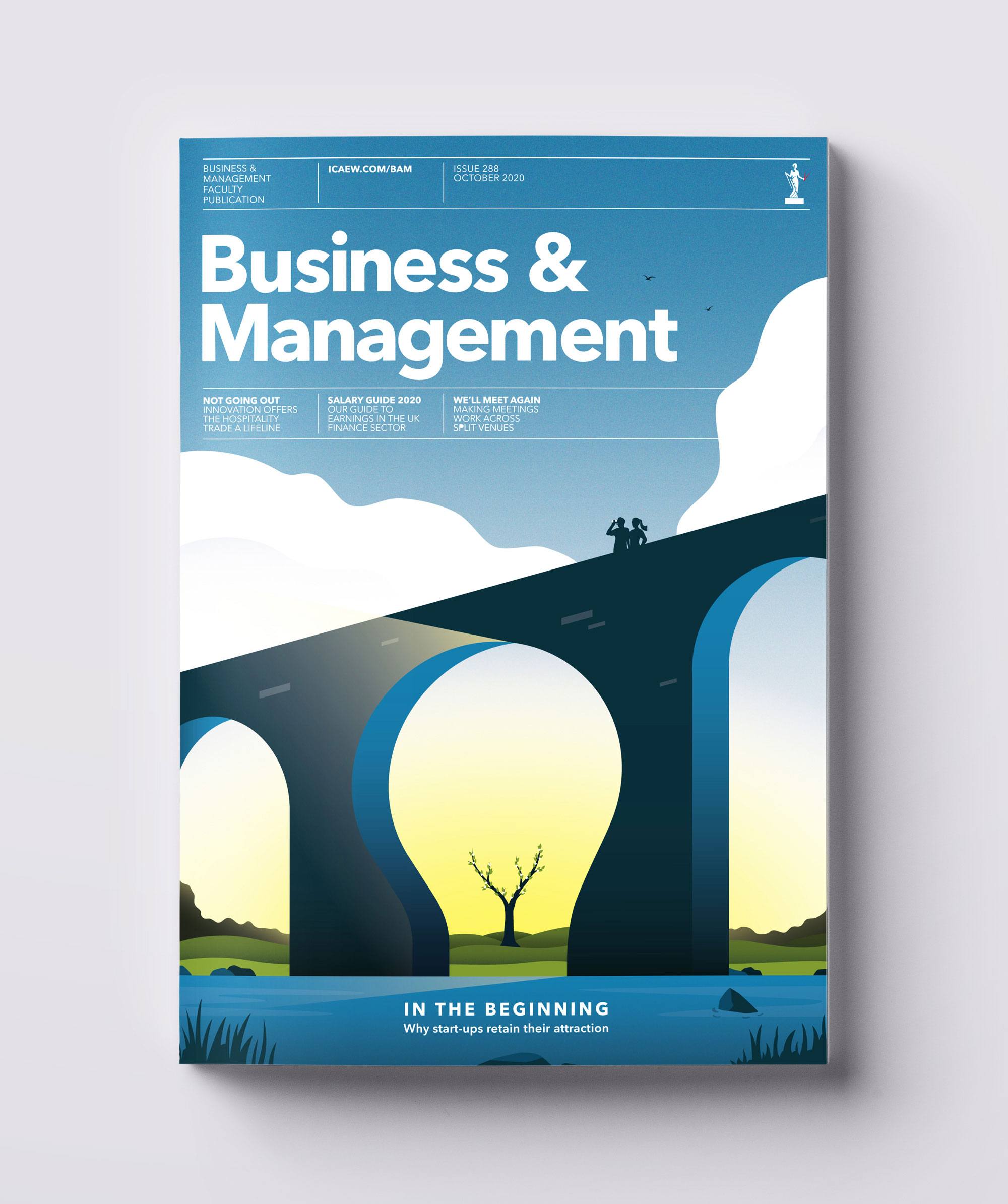 Business and management magazine making pictures
